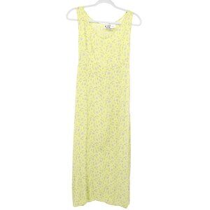 Kiss USA Maxi Dress Womens S Yellow Feminine Romantic Bloomcore Boho Y2K Vintage